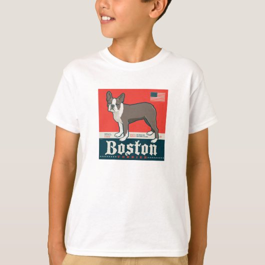 patriottisch | Boston Terrier T-shirt (Voorkant)
