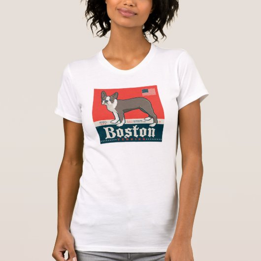 patriottisch | Boston Terrier T-shirt (Voorkant)