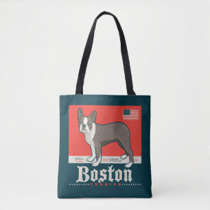 patriottisch   Boston Terrier Tote Bag