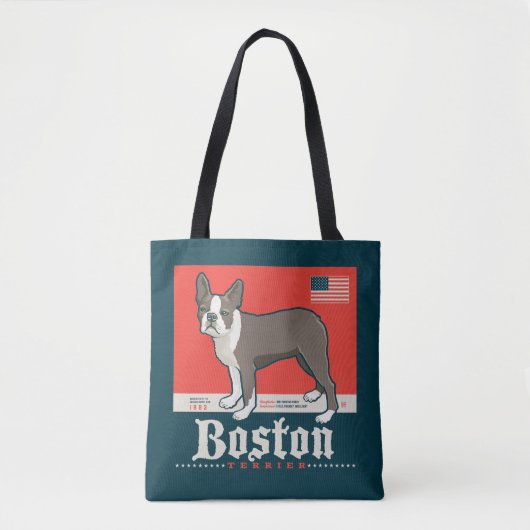 patriottisch | Boston Terrier Tote Bag (Voorkant)