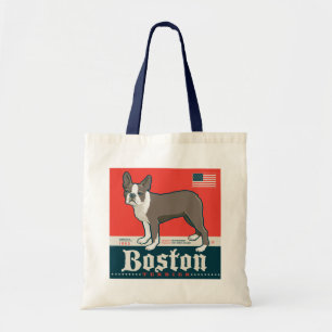 patriottisch   Boston Terrier Tote Bag