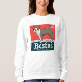 patriottisch | Boston Terrier Trui (Voorkant)