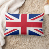 Patriottisch Brits EU-toneelblok Flag Lumbar Cushi Kussen (Deken)