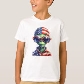 Patriottisch buitenaards wezen t-shirt (Voorkant)
