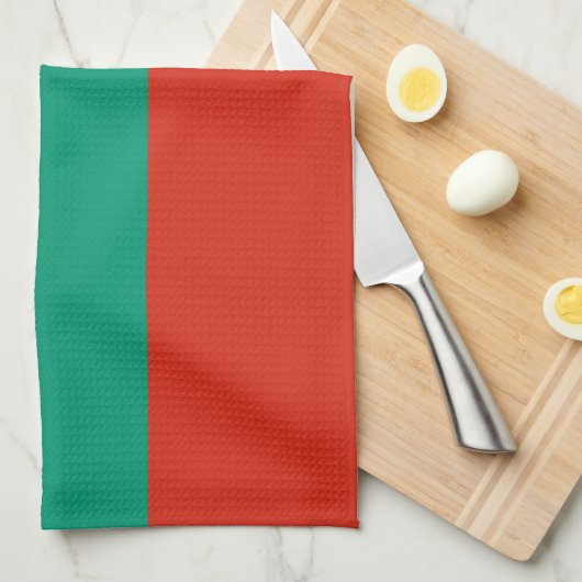 Patriottisch Bulgaarse vlag Kitchen Towel Theedoek (Quarter Fold)