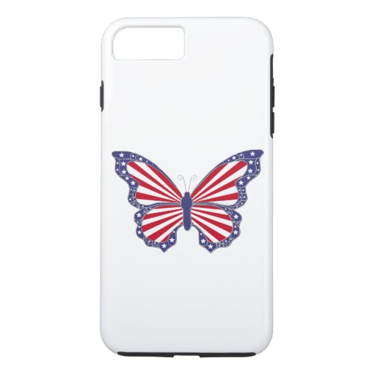 Patriottisch Butterfly iPhone 7 Hoesje (Achterkant)
