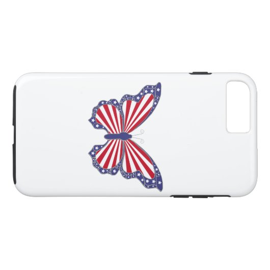 Patriottisch Butterfly iPhone 7 Hoesje (Achterkant (Horizontaal))
