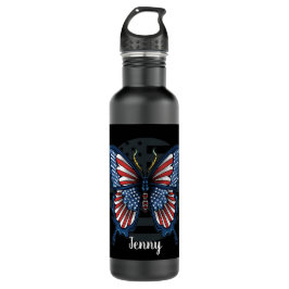 Patriottisch Butterfly roestvrij stalen flesje Waterfles