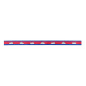 Patriottisch Cambodja Flag Satin Ribbon Satijnen Lint (Voorkant)