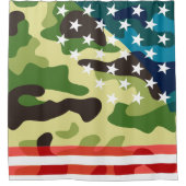 Patriottisch camouflage douchegordijn (Voorkant)
