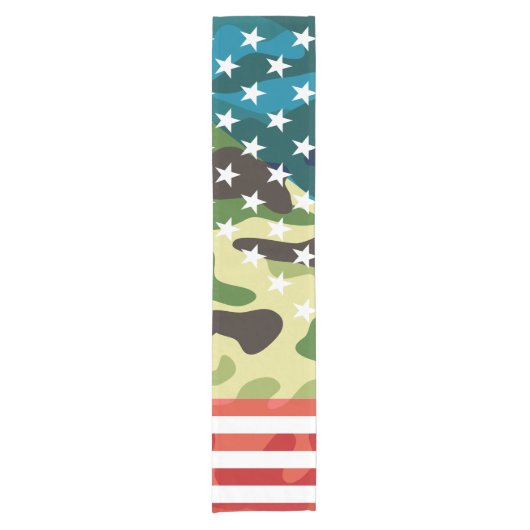 Patriottisch camouflage korte tafelloper (Voorkant)