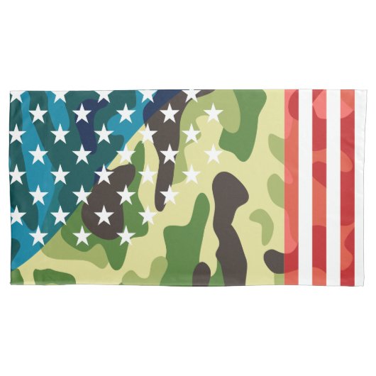 Patriottisch camouflage kussensloop (Voorkant)