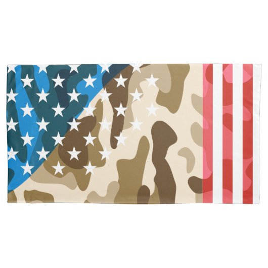 Patriottisch camouflage kussensloop (Voorkant)