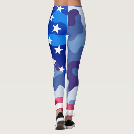 Patriottisch camouflage leggings (Achterkant)