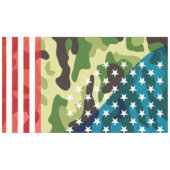 Patriottisch camouflage tafelkleed (Voorkant (Horizontaal))