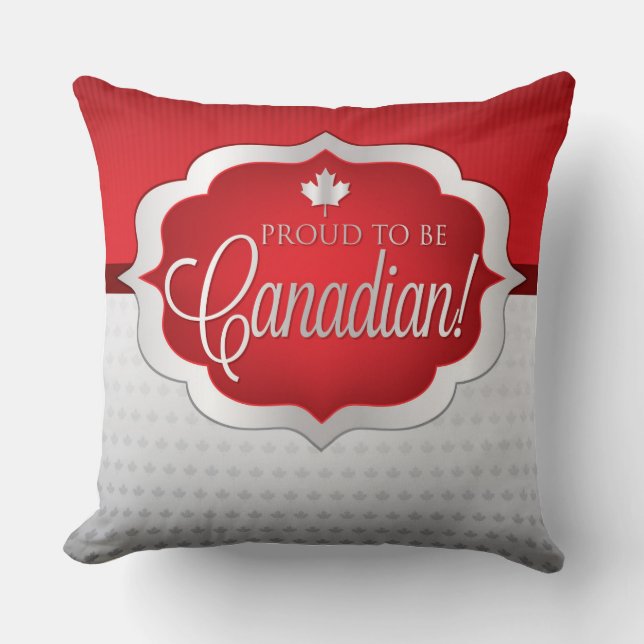 Patriottisch Canada Maple Leaf Patroon Kussen (Voorkant)