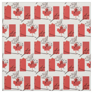 Patriottisch CANADA VLAG Kaart Overzicht Stof