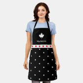 Patriottisch Canadees rood en wit maanblad | BLAC Schort (Gedragen)