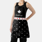 Patriottisch Canadees rood en wit maanblad | BLAC Schort (Insitu)