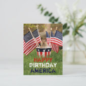 Patriottisch Chipmunk-Briefkaart Briefkaart (Staand voorkant)