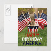 Patriottisch Chipmunk-Briefkaart Briefkaart (Voorkant / Achterkant)