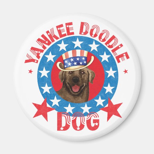 Patriottisch Chocolade Lab Magneet (Voorkant)