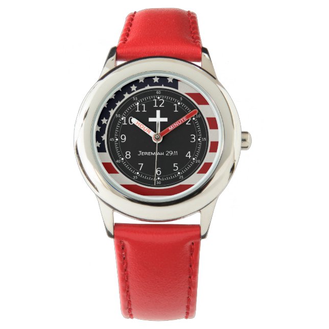 Patriottisch Christelijk Kinder Horloge (Voorkant)