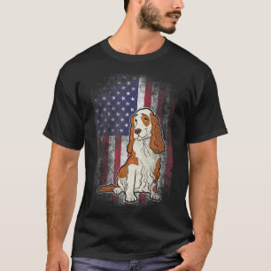 Patriottisch Cocker Spaniel-Amerikaans Hondenliefh T-shirt