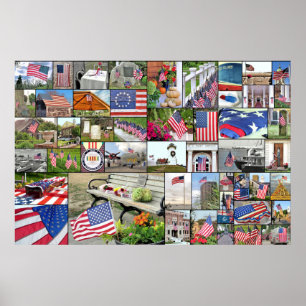 Patriottisch collage poster 36 x 24