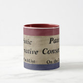 Patriottisch conservatief op de lijst van de watch mok (Midden)