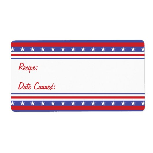Patriottisch conservenlabel etiket (Voorkant)