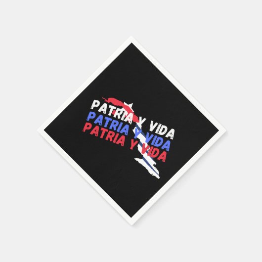 Patriottisch Cuba Patria Y Vida Cubaanse vlag Servet (Hoek)