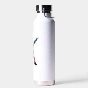 Patriottisch Dabbing Karakter Vintage Vector Desig Waterfles