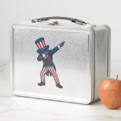 Patriottisch Dabbing Karakter Vintage Vector Ontwe (In situ)