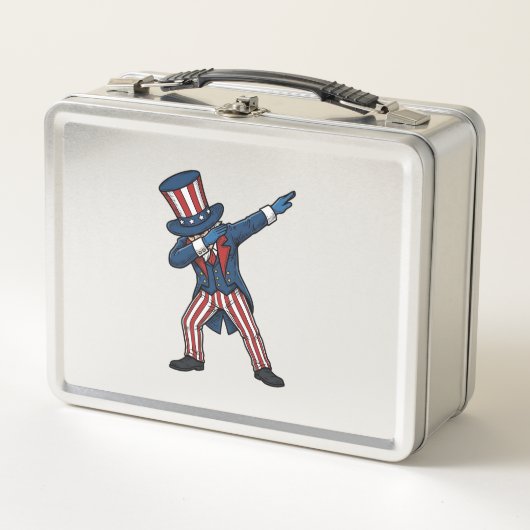 Patriottisch Dabbing Karakter Vintage Vector Ontwe (Voorkant)