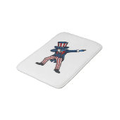 Patriottisch Dabbing Karakter Vintage Vector Ontwe Badmat (Gekanteld)
