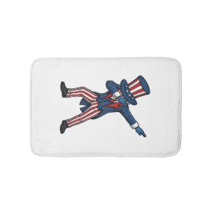 Patriottisch Dabbing Karakter Vintage Vector Ontwe Badmat