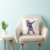 Patriottisch Dabbing Karakter Vintage Vector Ontwe Kussen (Stoel)