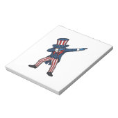 Patriottisch Dabbing Karakter Vintage Vector Ontwe Notitieblok (Linkerzijde)