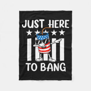 Patriottisch dabbing vuurwerk usa voor vier juli  fleece deken
