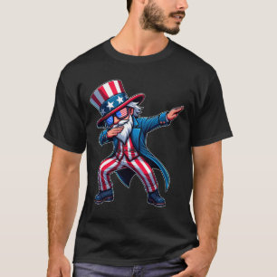 Patriottisch Dabende Oom Sam Usa 4 Juli Heren B T-shirt