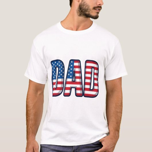 Patriottisch DAD Vector T-shirt ontwerp_1 (Voorkant)