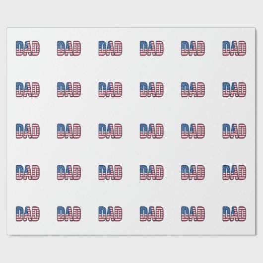 Patriottisch DAD Vector T-shirt Ontwerp_1 Cadeaupapier (Vlak)