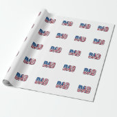 Patriottisch DAD Vector T-shirt Ontwerp_1 Cadeaupapier (Uitgerold)