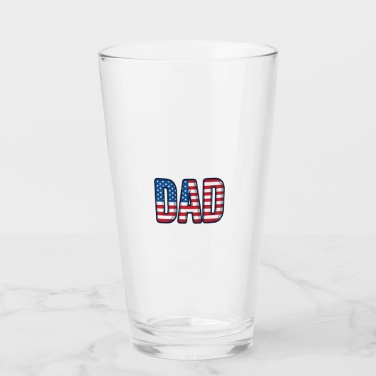 Patriottisch DAD Vector T-shirt Ontwerp_1 Glas (Voorkant)