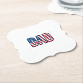 Patriottisch DAD Vector T-shirt Ontwerp_1 Kartonnen Onderzetters (Gekanteld)