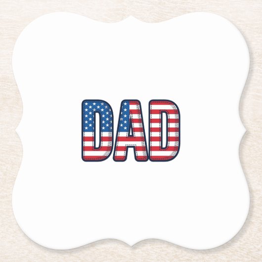 Patriottisch DAD Vector T-shirt Ontwerp_1 Kartonnen Onderzetters (Voorkant)