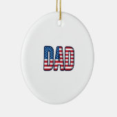 Patriottisch DAD Vector T-shirt Ontwerp_1 Keramisch Ornament (Rechts)