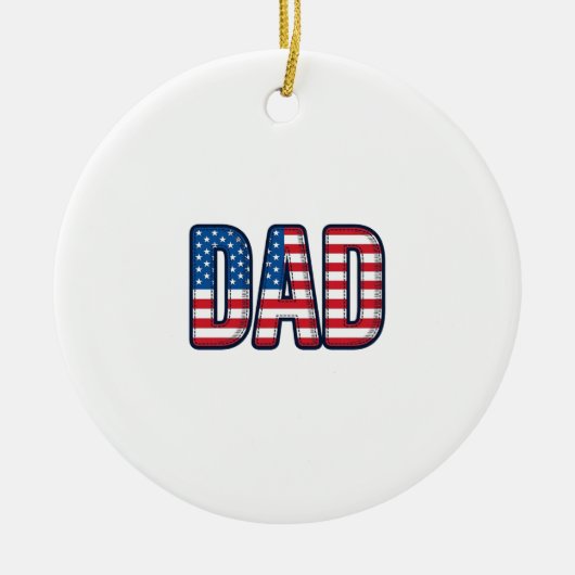 Patriottisch DAD Vector T-shirt Ontwerp_1 Keramisch Ornament (Voorkant)
