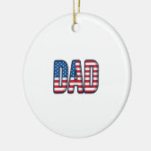 Patriottisch DAD Vector T-shirt Ontwerp_1 Keramisch Ornament (Links)